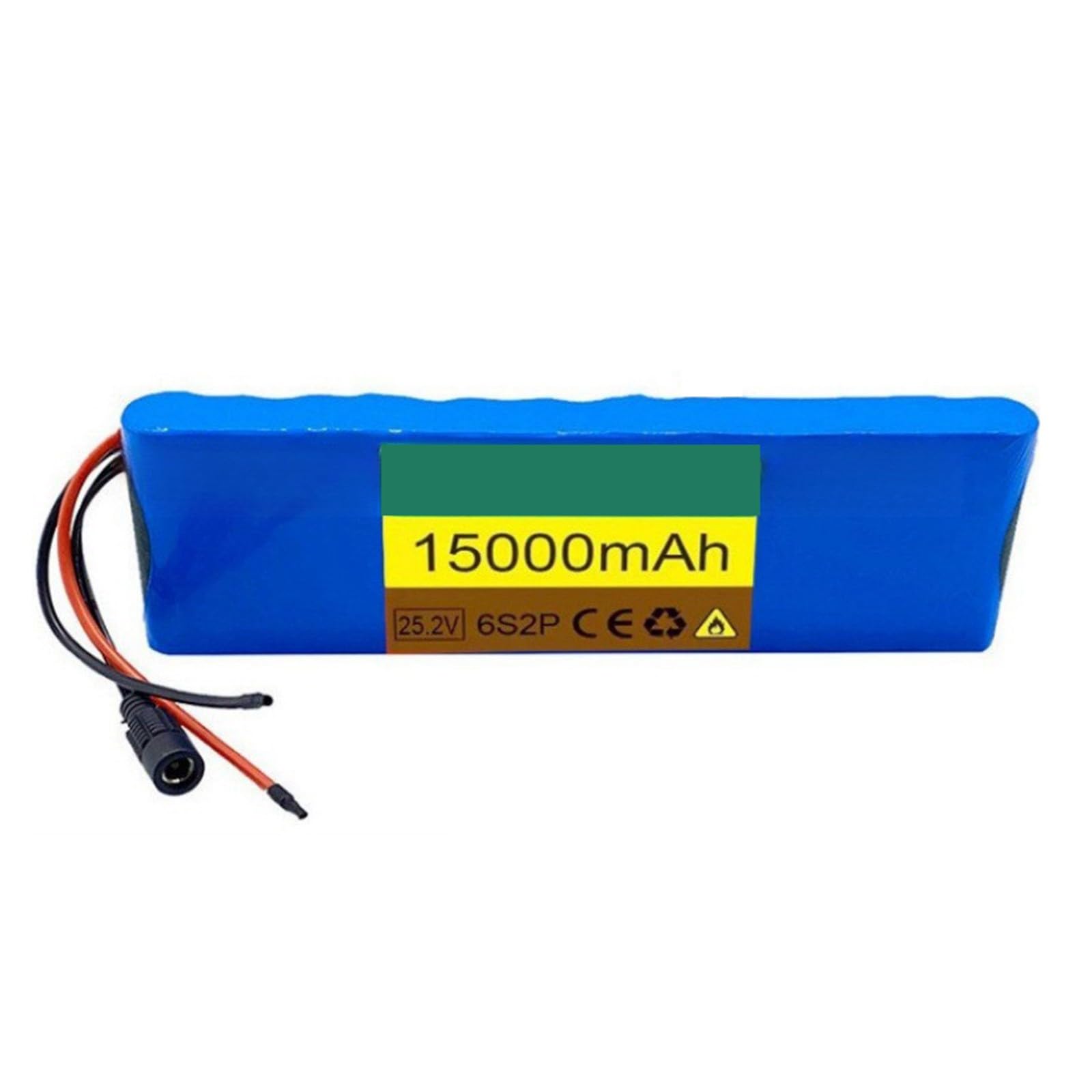 24V 15AH 6S2P Batterie Lithium pour Vélo avec Circuit De Protection Intégré Batterie De Remplacement Étanche Au Lithium-ION pour Vélo Électrique avec Chargeur