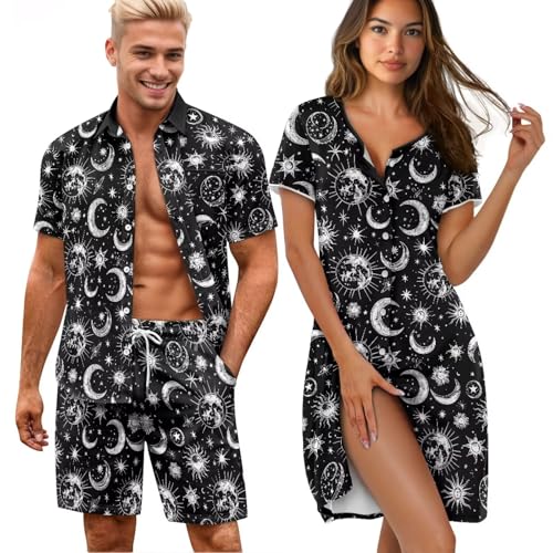 Dngkaoje Stars Above Pajamas Women Star Pajamas Plus Size His and Her Matching Pajamas Matching Pjs for Couples Womens Night Shirts for Sleeping Pijamas Para Parejas 2XL