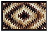 Masada Rugs, Stephanie Collection Area Rug Southwest Native American Distressed Design 1106 Brown Black Beige (2 Feet X 3 Feet) Mat