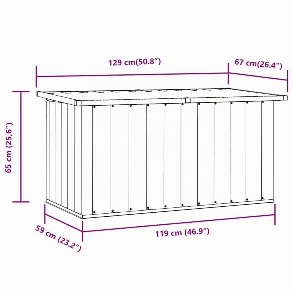 vidaXL Caja de Almacenaje para Jardín, Baúl para Cojines Almohadas Mantas, Cofre de Herramientas, Caja para Porche Patio Terraza, Gris Antracita