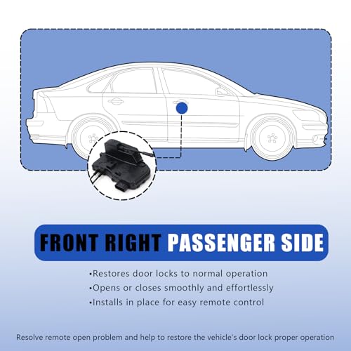 Image of Door Lock Actuator Front Right Passenger Side Compatible with 2010-2012 Hyundai Santa Fe Door Latch Replacement 81320-0W000 813200W000