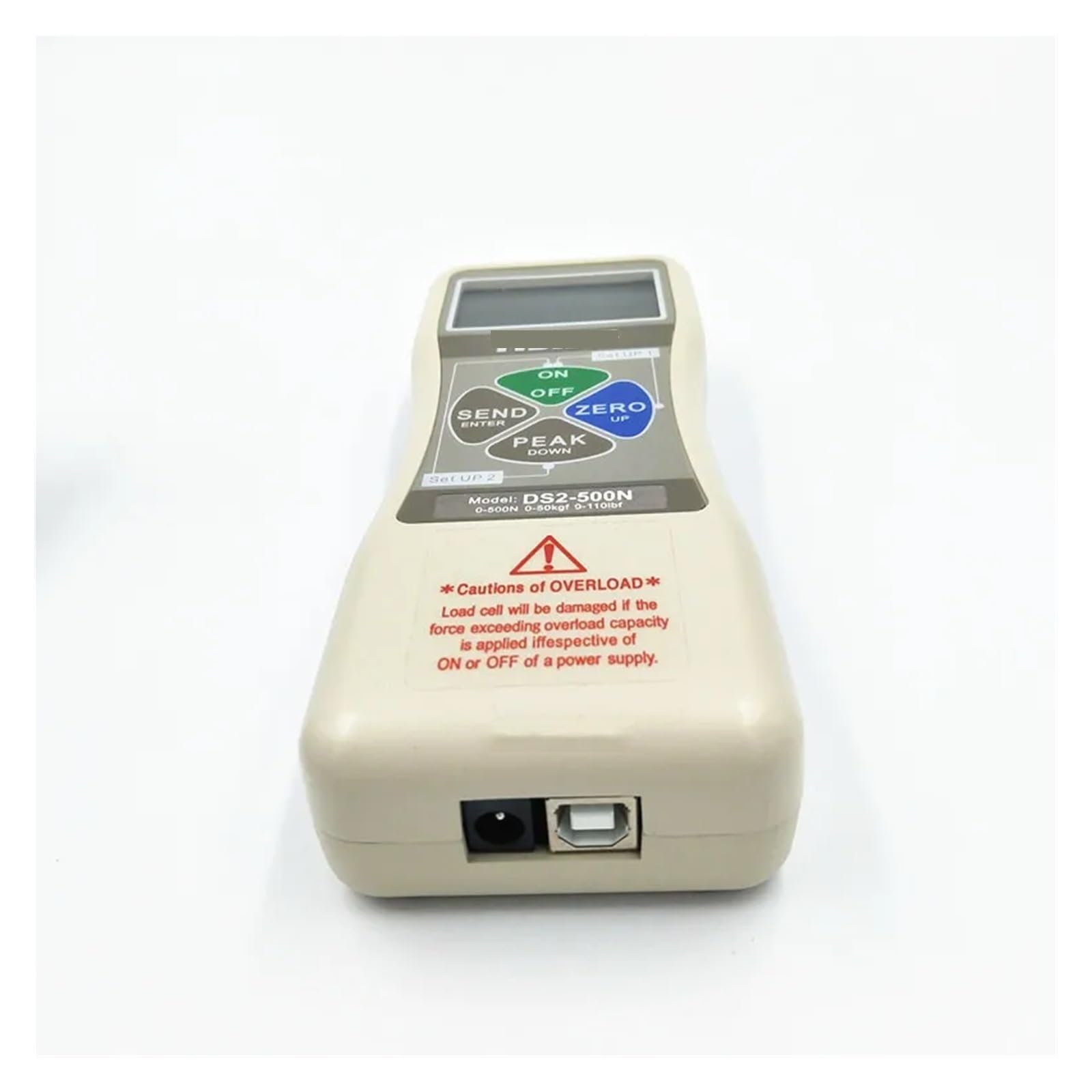 Dinamómetro digital portátil de alta precisión con medidor fuerza tracción y empuje, CD-ROM salida for computadora Para Física Mecánica(DS2-50N)