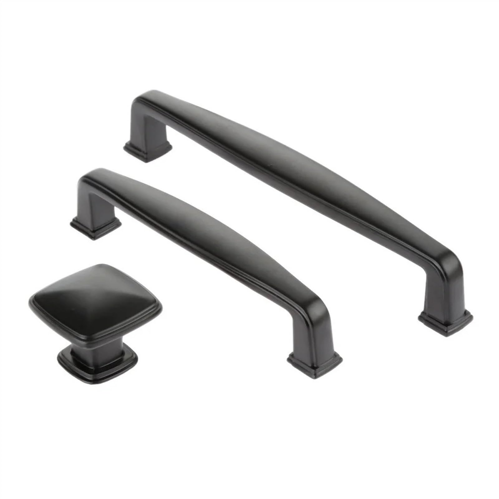 Tirador moderno negro para muebles, cajones y puertas de cocina de un solo orificio