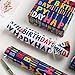 Yarcony Reversible Birthday Wrapping Paper Roll - 17 Inch X 33 Ft(46.8 Sq.Ft.Ttl) - Creative Colorful Happy Birthday Lettering & Candle Navy Blue Gift Wrap for Party, Baby Shower & Holiday