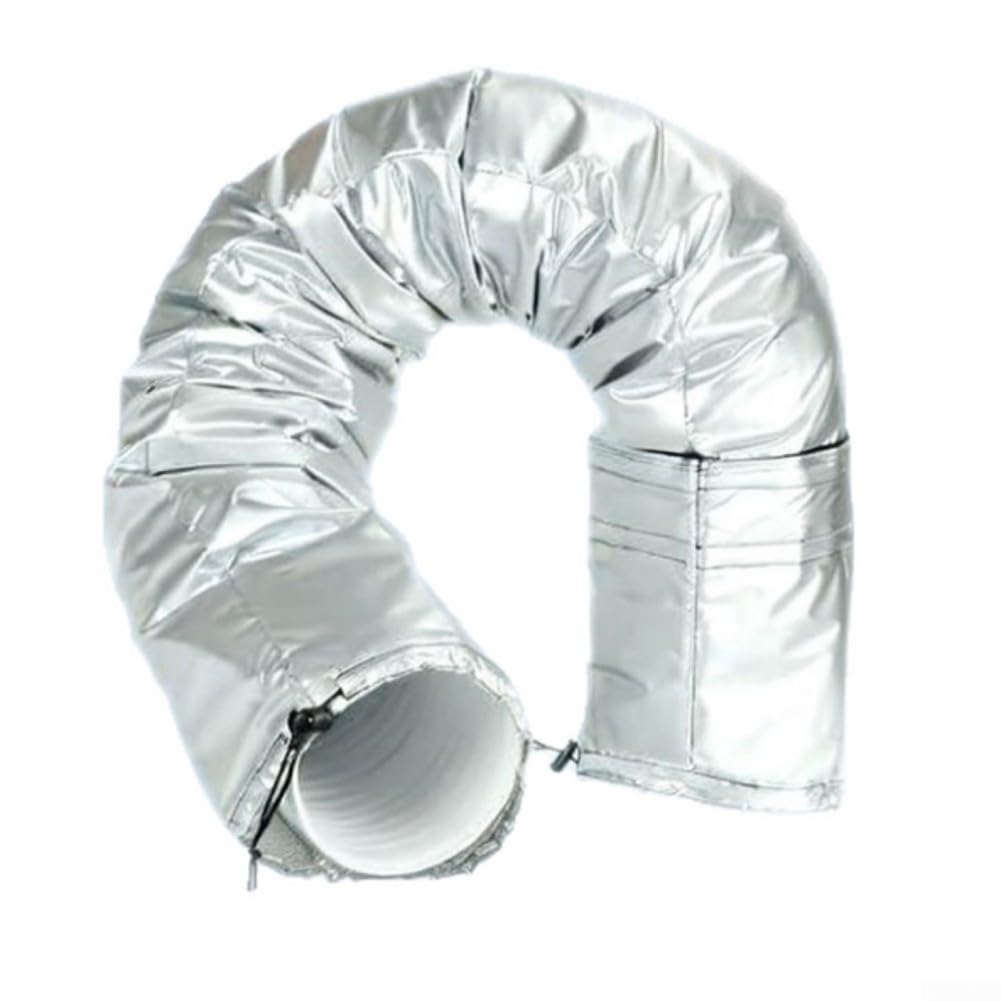 Copertura per tubo portatile per condizionatore d'aria – Manicotto isolante resistente al calore per condotto di scarico CA – Tessuto Oxford regolabile e protezione in alluminio per casa, ufficio