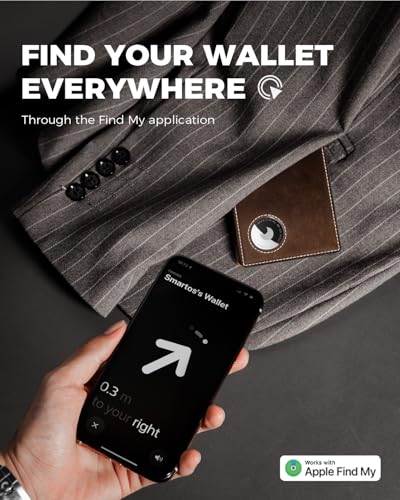Image of AirTag Wallet- Bifold Full Grain Leather AirTag Wallet for Men, Minimalist Front Pocket Wallet with Airtag Holder, RFID Blocking, 12 Card Capacity Gift for Men(DarkBrown)