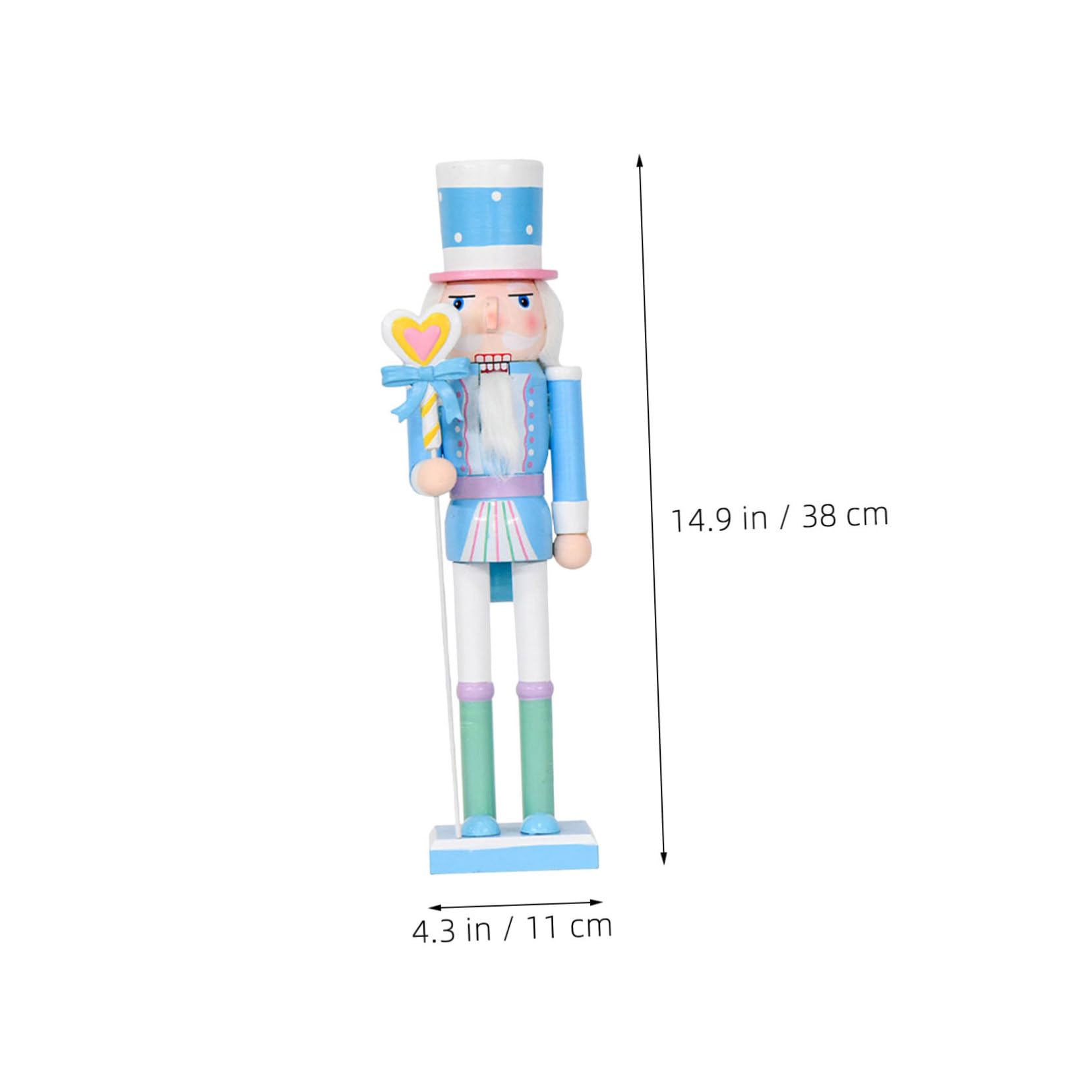 VALICLUD 2 Szt. Pastelowych Drewnianych Figur Żołnierzyków Orzechowych Stylu Cukierkowym Dekoracje Stołowe i Ozdoby Imprezę Świąteczną Uniwersalne Ozdoby Boże Narodzenie Kominek i Półkę