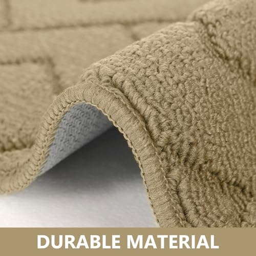 Image of hicorfe Kitchen Runner Rug,20 inchx48 inch+20 inchx32 inch Kitchen Set,Non-Slip Kitchen Mat