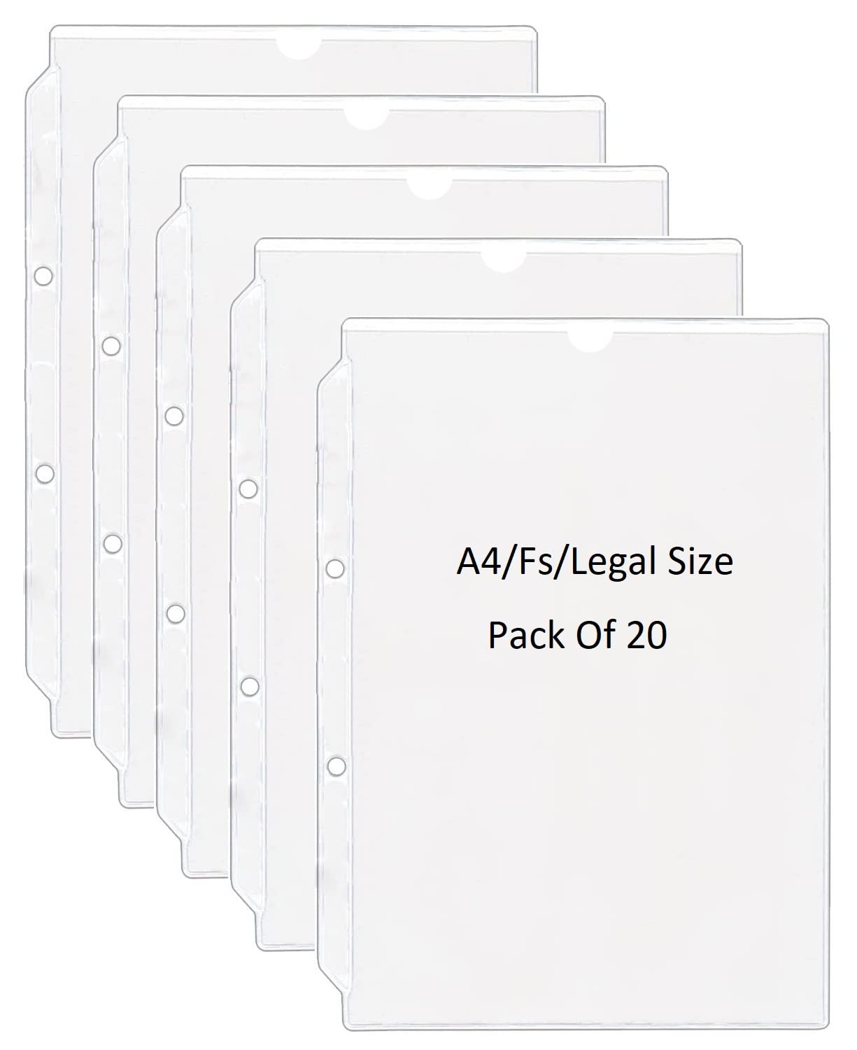 Buy Shining Zon PVC Margin Punch Folder File Plastic Sheet Thick