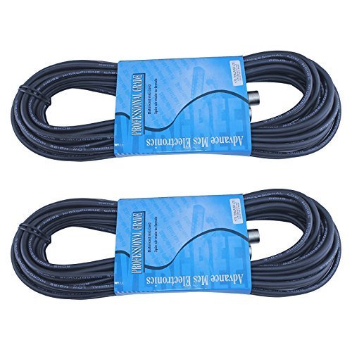 2-Pack 100FT XLR 3-Pin Male To Female Microphone Cables – Shielded Balanced Audio-951174