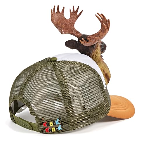 Image of Funny 3D Animal Trucker Hat, Adjustable Mesh Snapback Cap for Men & Women