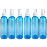 Beauticom 8 Oz Translucent Plastic Spray Bottle with Fine Mist Atomizer Sprayer and Cap for Fragrances, Cosmetics, Nail, Cleaning, Arts and Crafts (Quantity: 6 Pieces)(Blue Color)