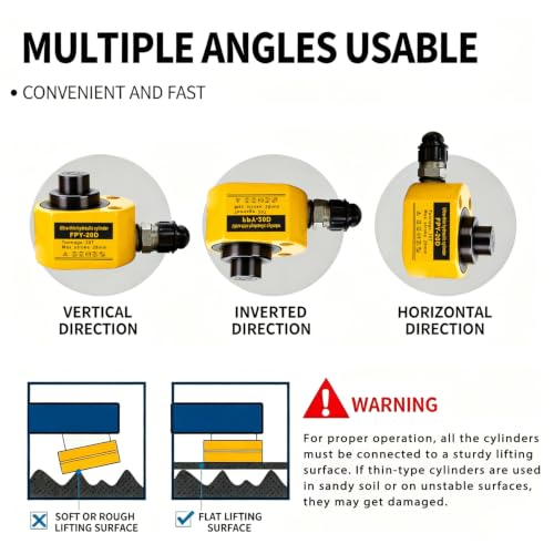 Image of Jooptoolwook 20T Multi-Section Low Profile Hydraulic Ram Jack, 1.1 inch