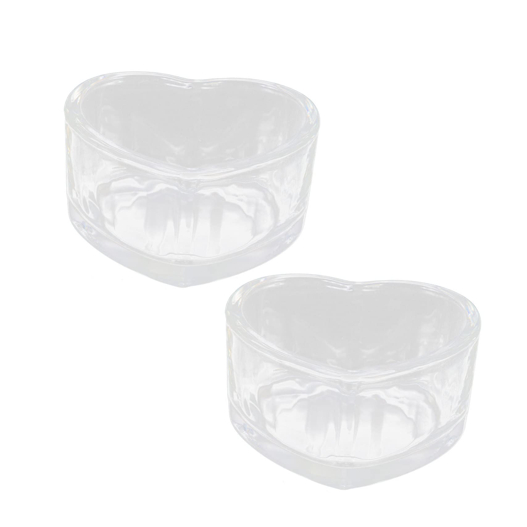 VICASKY 2Pcs Transparent Hamster Water Bowl Compact Chinchilla Feeding Dish Washable Rat Supplies for Small for Food and Water Household Use