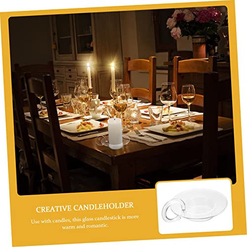 Veemoon Castiçal De Vidro Velas De Sobrevivência Suporte Para Velas Com Alça Velas De Emergência Ban