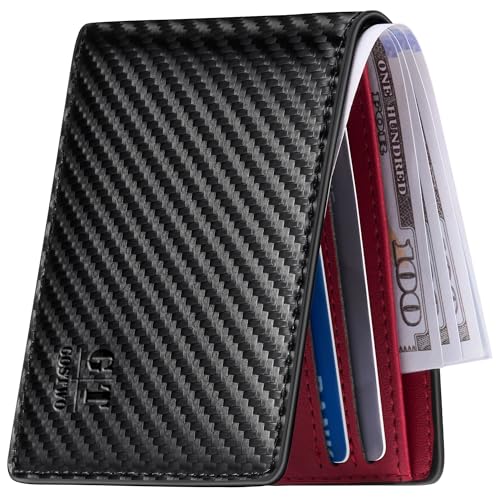 Image of Gostwo Mens Wallet RFID Blocking Slim Minimalist Bifold Wallet with ID Window & Business Card Holder, Thin Front Pocket Design, Stylish Wallet for Men, Teen, Boyfriend, Husband