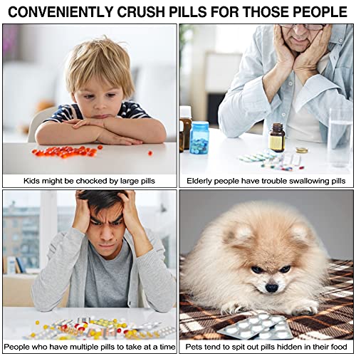 Electric Pill Crusher Grinder - Grind And Pulverize Small And Large Medication And Vitamin Tablets To Fine Powder - Electronic Pulverizer To Crush Multiple Pills - Use For Feeding Tube, Kids Or Pets #TOP1