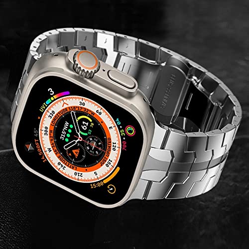 Bracelet acier de haute qualité compatible Apple Watch Ultra 49 mm