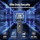 SSK Dysk SSD zewnętrzny 1TB USB C do 2000 MB/s, przenośny dysk SSD USB 3.2 Gen 2X2 Memory Stick, zewnętrzne dyski półprzewodnikowe o bardzo niskim poborze mocy