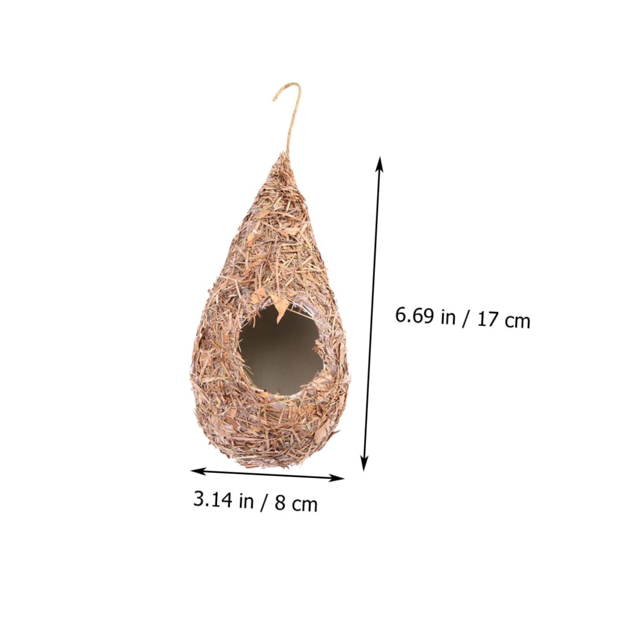 3 Nidos Colgantes Tejidos Para Jardín - Refugio Decorativo Para Aves, Para Exterior O Interior, Estilo Rústico