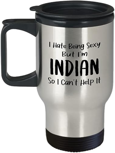 Taza de viaje india aislada para café, diseño de orgullo indio, patrimonio nacional, raza humana, raíces indias, divertido y lindo regalo de broma,