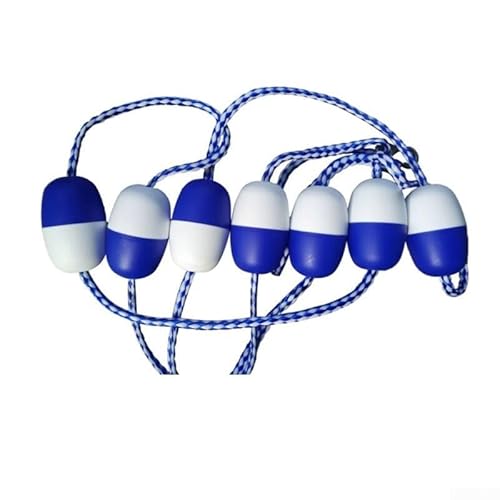 Kit de línea de flotación de seguridad para piscina de 16 pies con cuerda de nailon resistente y ganchos seguros para marcar zonas de natación y mejorar la seguridad