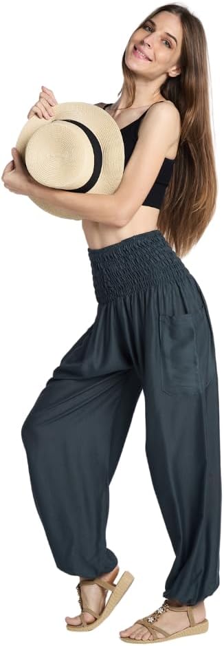 Tranquil Threads High-Waisted Boho Harem Yoga Pants for Women - Image 5