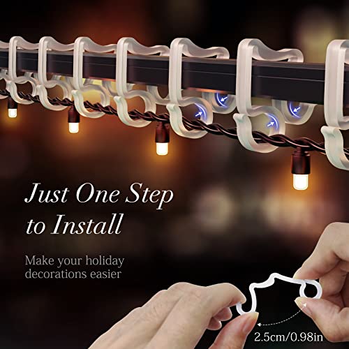 Gutter Clips For Hanging Outdoor Lights[120Pcs], Gutter Light Clips For Christmas String Lights, Gutter Clips Hooks For Outdoor Lights Weatherproof, Christmas Light Clips Holiday Halloween Decoration #TOP3