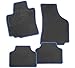 Produktbild CarFashion 244321 Calypso Auto Fußmatten Set, Schwarz/ Blau DL4, 4-teilig