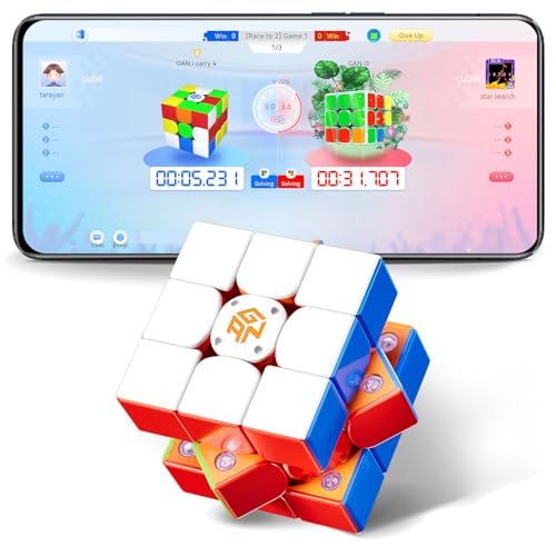 GAN i Carry 4 Smart Bluetooth Speed Cube 3x3 Magnetic Connected Electronic Speedcube for Kids Adults Timer Tracking Movement Steps with App Online Competition Year of the Horse Edition