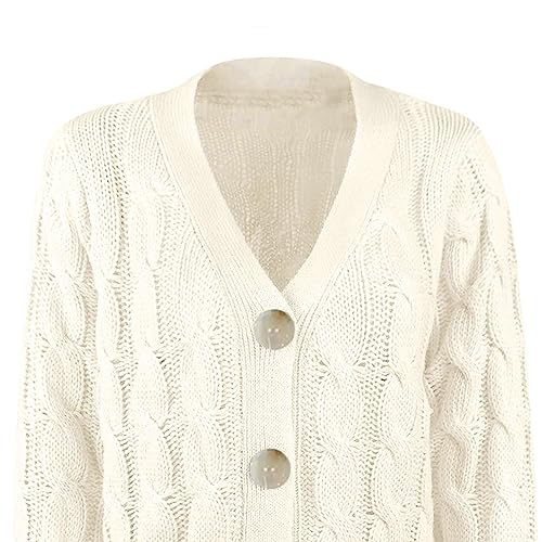 Sweaters for Women Open Front Fashion Cardigan Button Down Cable Knit Chunky Long Sleeve Fall Outfits4