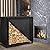 Sqodok Firewood Rack Cover 600D Waterproof Log Rack Cover 4FT Indoor Outdoor Wood Cover All Weather Protection Firewood Holder Cover Wood Storage Cover