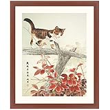 Xiu Crafts Counted Cross Stitch Kit - Kitty in Branch | 2032302 | 30'' x 24'' Oriental Painting Artist - Xing Cheng-ai 14 Count Aida 51 Colors for Advanced Hand Making Crafts Gift