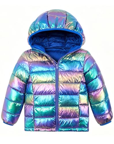 Lovekider Girls Winter Coat Shiny Gradient Purple Blue...