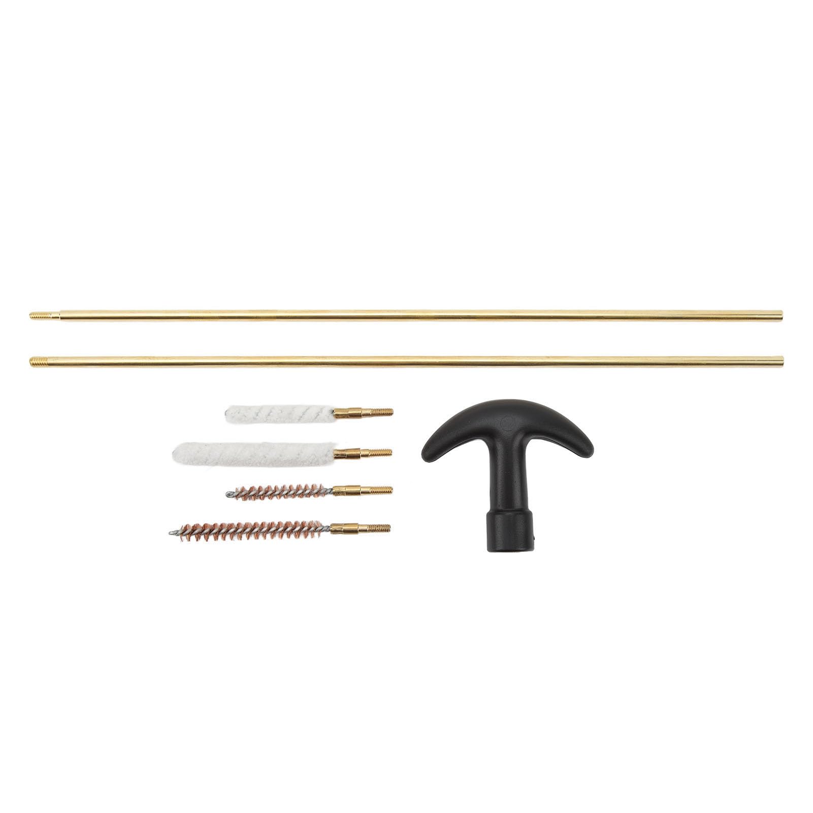 Varilla de Limpieza de Pistola, Kit de Varilla de Limpieza de Barril Limpiador de Tubos de 4,5 Mm y 5,5 Mm Mango Desmontable de Cobre Cepillo de Varilla de Limpieza de Tiro para