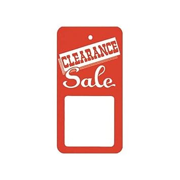 NAHANCO 641S Strung Clearance Tags 1000/Carton (Pack of 1000)