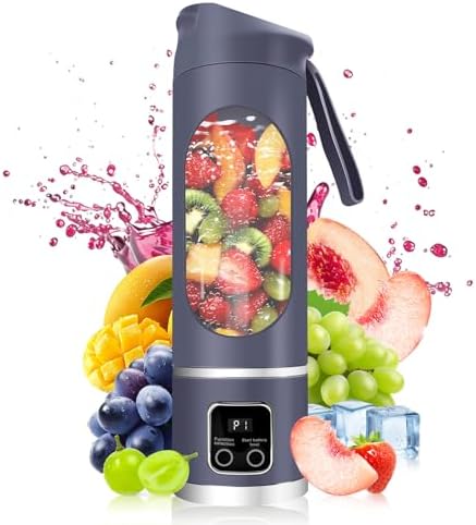 Portable Blender Personal Electric USB,500ML Portable juicer Shakes and Smoothies Blender,Small Blenders,Mixing,Compact、Convenient and Versatile (Purple)