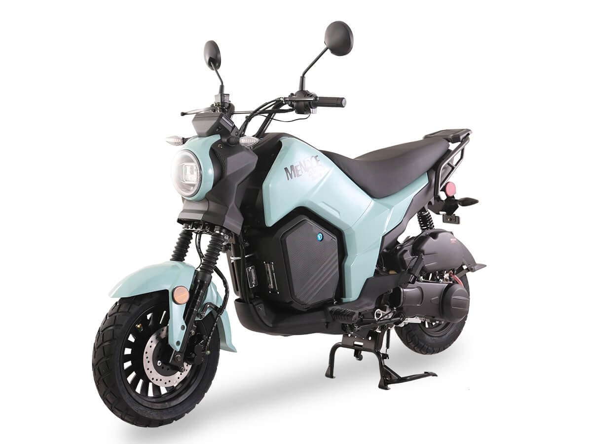 Menace Electric Start 200cc EFI Motorcycle Scooter LED Headlight Dual Mirrors Available in Red White Mint