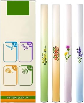 Herbal Diffuser Pen, Aromatherapy Inhaler Stick, Dual-Action Herbal Purifier Pens, Portable Vaporless Fum Inhaler for Cleanse,Breathing Aid & Oral Freshening, 4pcs/box 1box