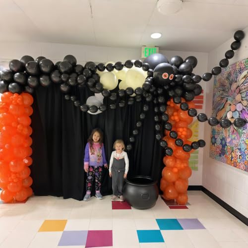 Image of Black Link Balloons, 100PCS Quick Linking Balloons for Make Balloon Wall Arch Garland, Black Linked Balloons for Wedding Birthday Baby Shower Engagement Graduation Halloween Party Decorations (6inch)