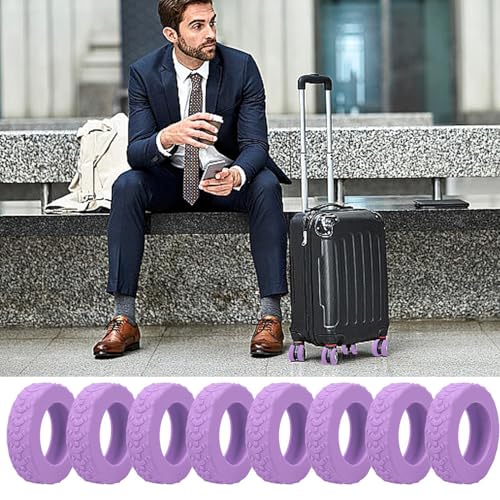 Luggage Wheel Covers, Anti-Noise Protector for Carry-On Luggage, 8X Suitcase Wheel Covers, Chair Wheel Protective Covers, Wheel Protectors for Quiet and Smooth Travel2