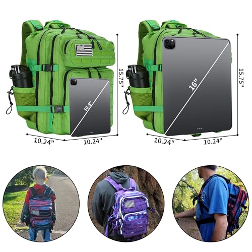 Image of Military Tactical Backpack 45L /25L 3 Day Assault Pack Molle Daypack Hiking Backpack for Men and Women