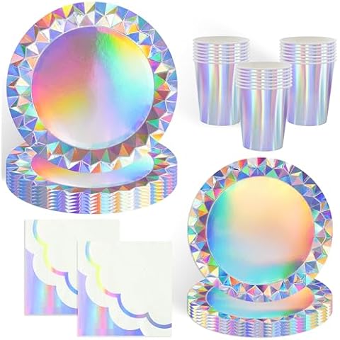 Iridescent Party Supplies Set for 24 Guests thumbnail