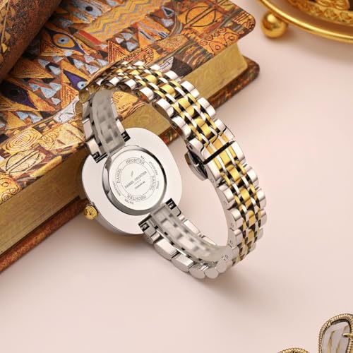 Image of Daniel Hechter Paris Collection Analog Watch for Women with Cushion Dial, Crystal Hour Markers, Roman Numeral at 12 o'Clock and Stainless Steel Strap - DHW2030