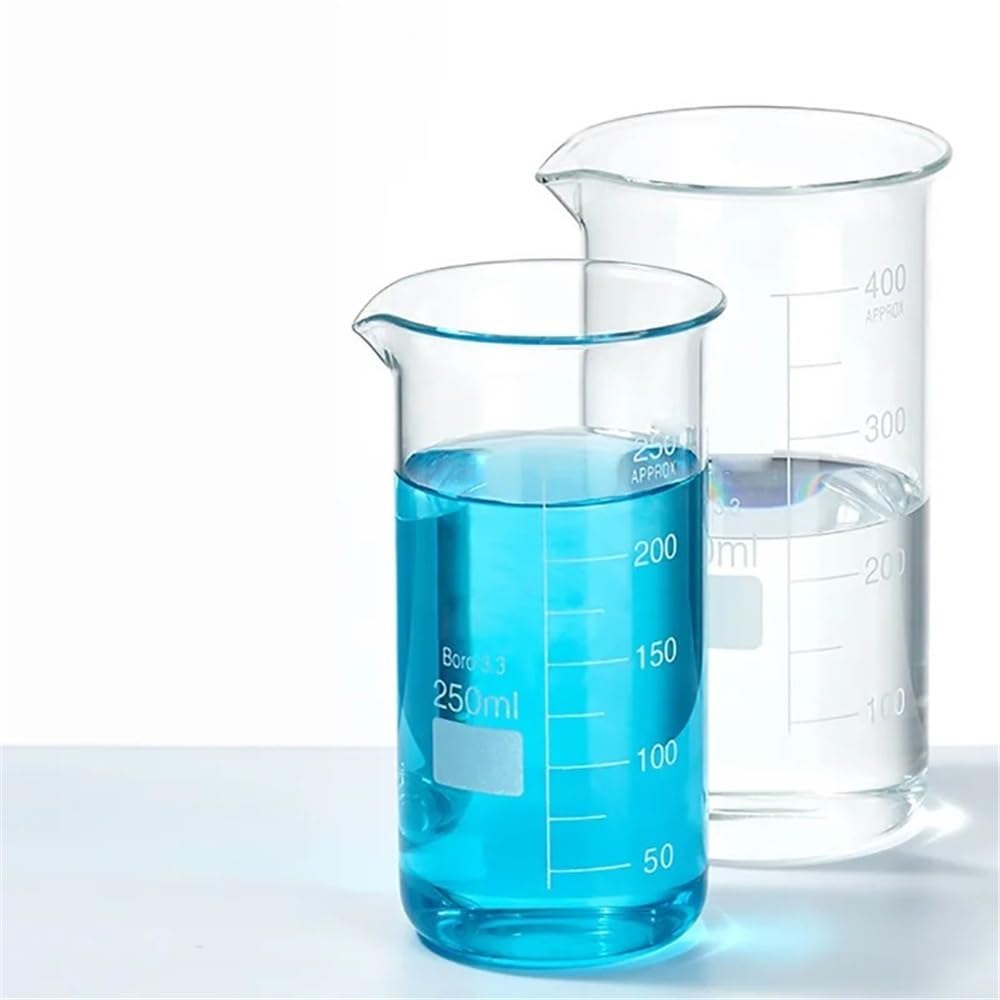 Cristalería de Laboratorio Vaso de precipitados de vidrio graduado resistente a altas temperaturas, equipo experimental, 100, 150, 250, 500, 800, 1000 y 2000 ml(2000ml)