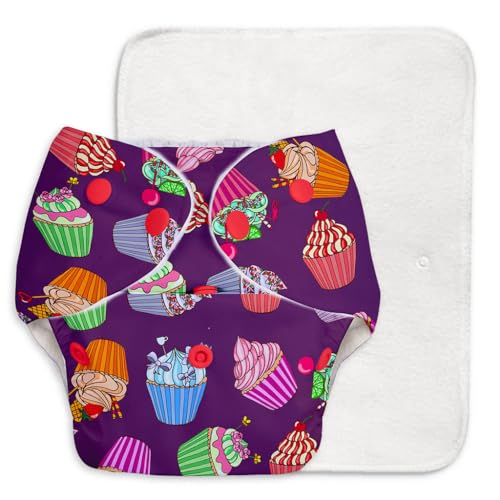Image of Superbottoms 2 Basic Reusable Cloth Diaper With New Quick Dry Ultrathin Pads-Pack Of 4|Freesize,Washable Diapers For Baby 0-3 Yrs|Stay Dry&Lasts Up To 3Hrs - Assorted