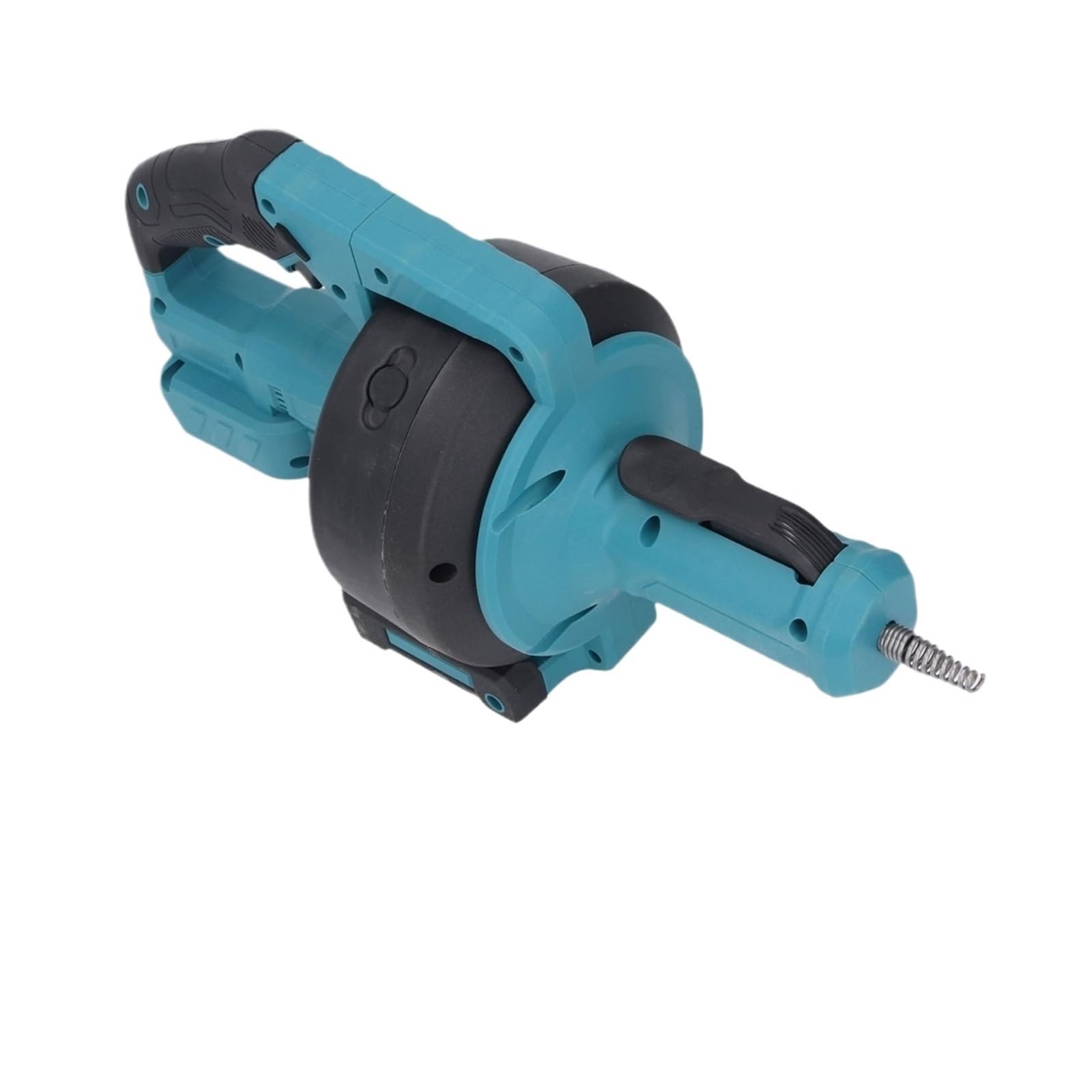 Cordless Electric Drain Auger Auto Feed Plumbing Snake Tool Power Hair Removal for Sewer Bathroom Powerful Clearing Capability(Blue)