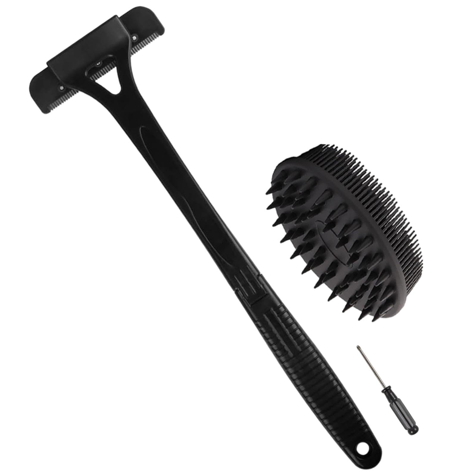 SHOPORA® Back Shaving For Men Shave Wet Or Dry Diy Back Back Hair Removal Shaving Tool Black | Shaving & Hair Removal | Clippers & Trimmers-image-43