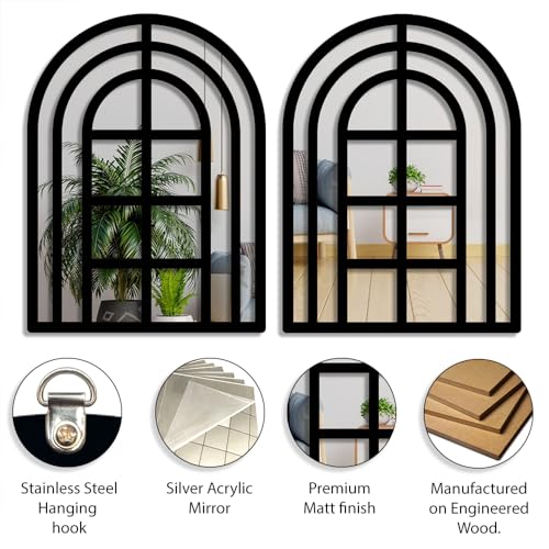 Image of Sehaz Artworks Home Decoration Items for Living Room | Wall Hanging Decoration | Wall Decor Items for Bedroom | Decorative Mirror for Wall Decorationss | Jharokha Wall Decor Item for Living Room