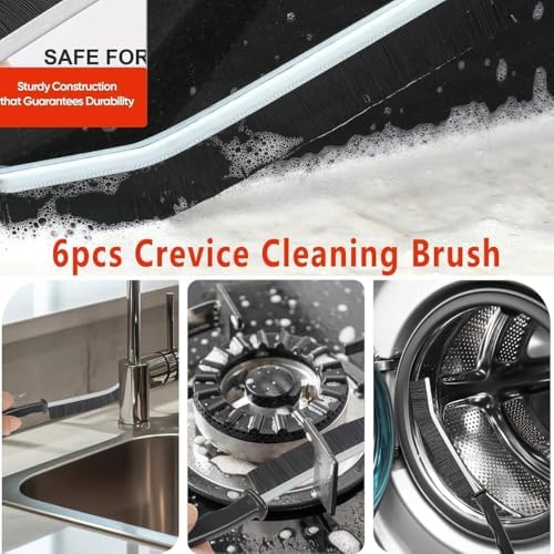 Washing Machine Cleaner Brush Set (6-Pcs) for Front & Top Load Washers β Deep Cleaning Kit for Rubber Seal, Drum, Dispenser, Tight Gaps & Multipurpose Cleaning in Kitchen, Bathroom & Home - 2